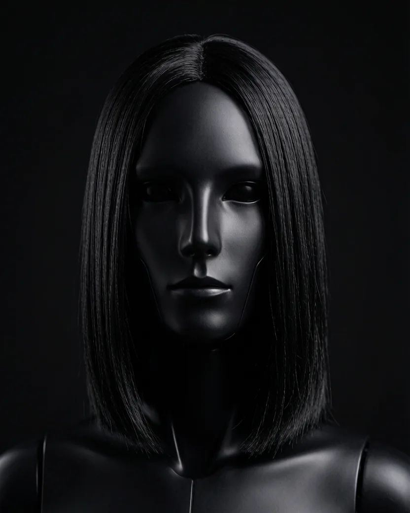 Classic Noir Wig 经典黑色机器人假发
