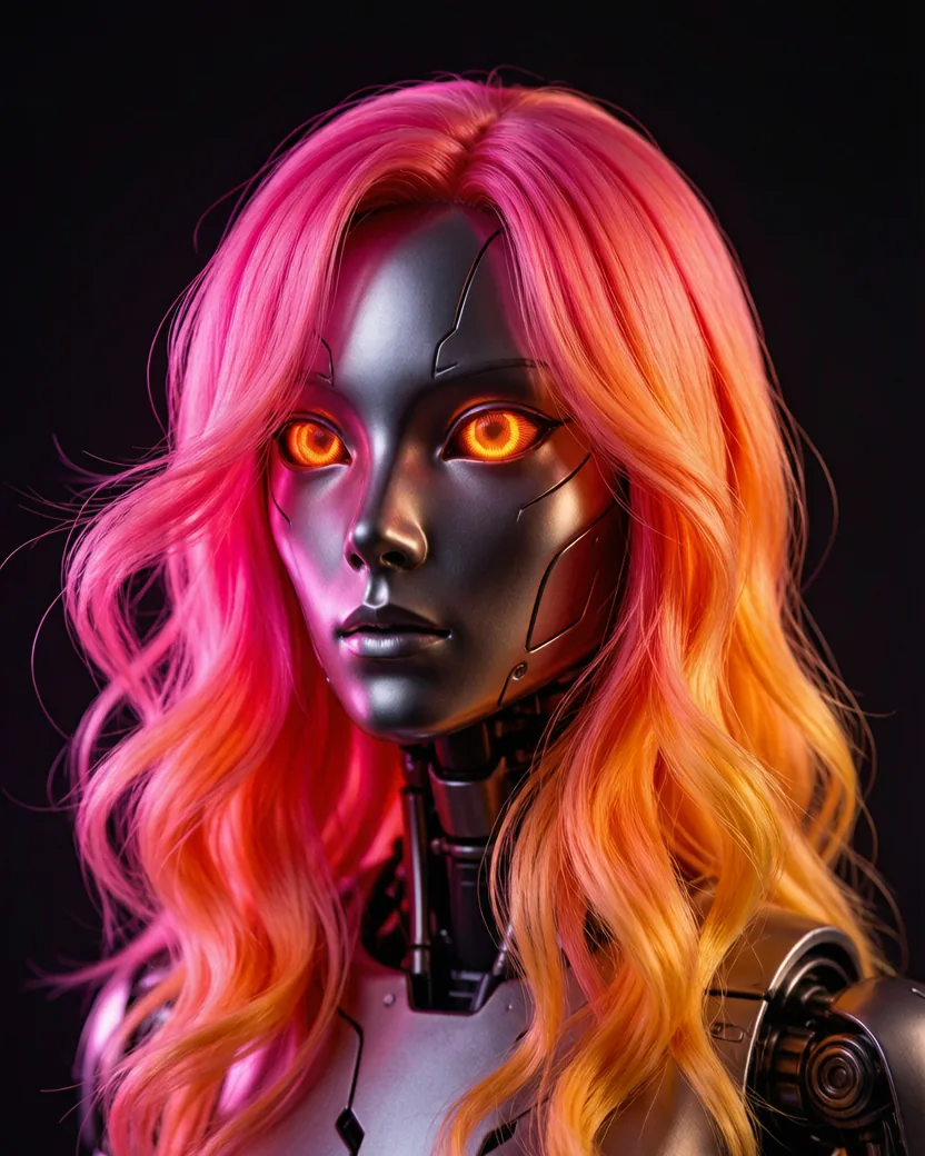 Sunset Ombre Wig 落日渐变机器人假发